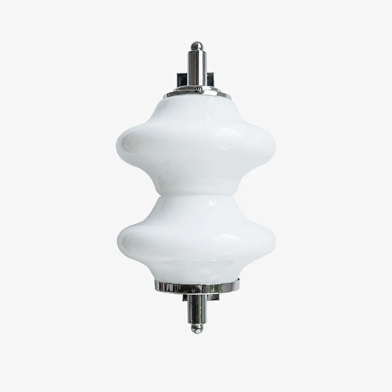 White glass wall light on a clean background