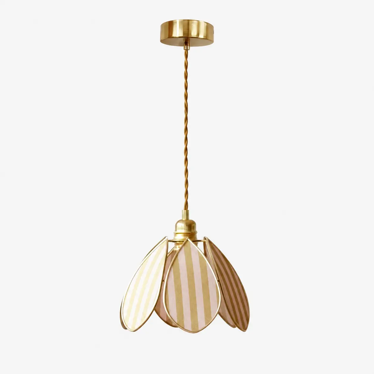Yellow petal pendant light in the 9.1 inch size