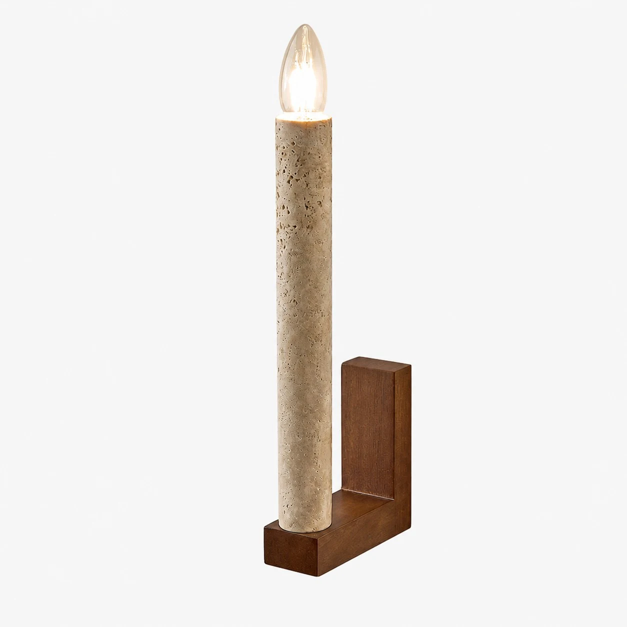 Natural Travertine wall sconce in the 39.5 cm size