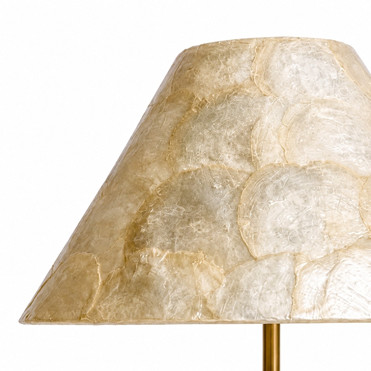 Close view of capiz shell shade texture