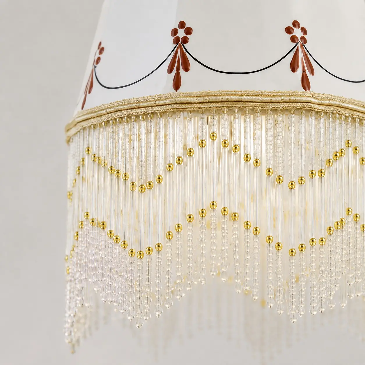 Decorative beaded tassel detail