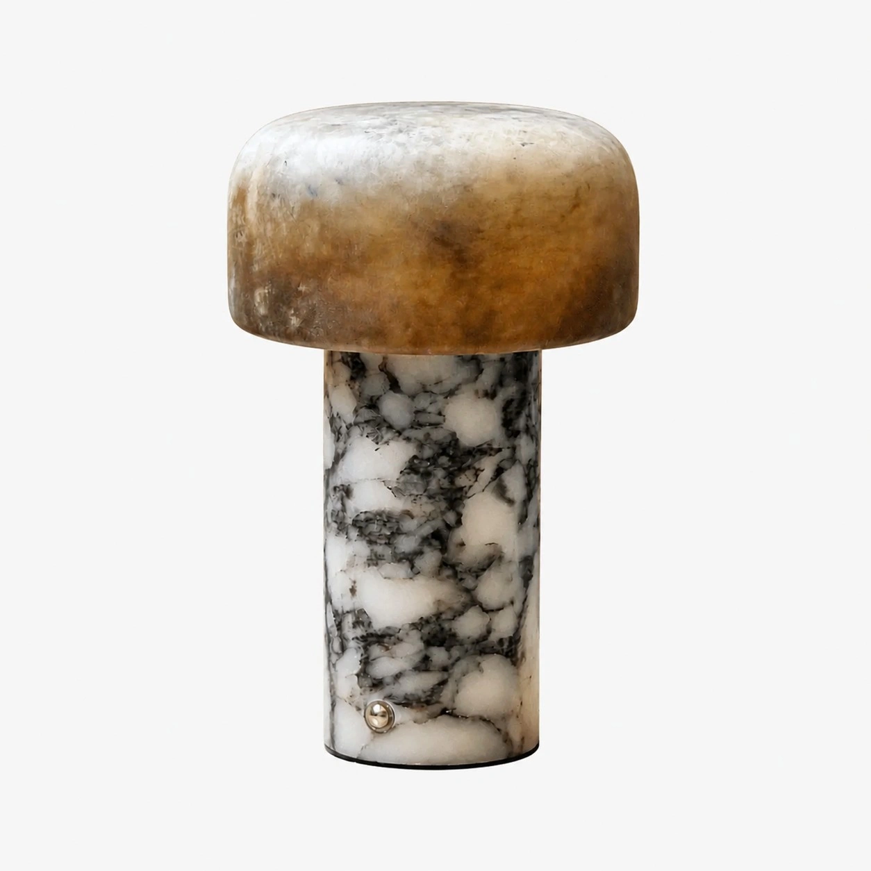 table lamp with Brown Dolomite shade and Bulgari Marb base