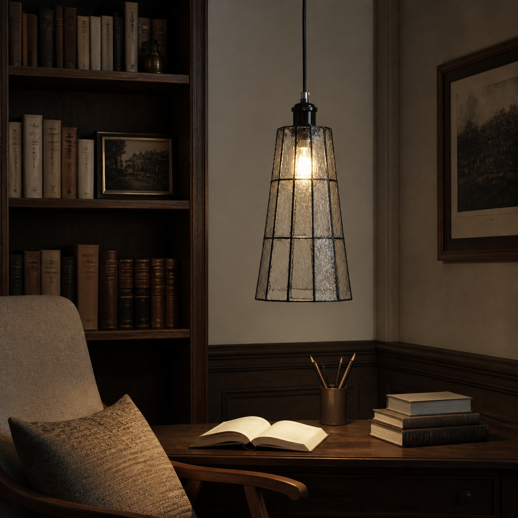 Artisan Stained Glass Tapered Pendant Light